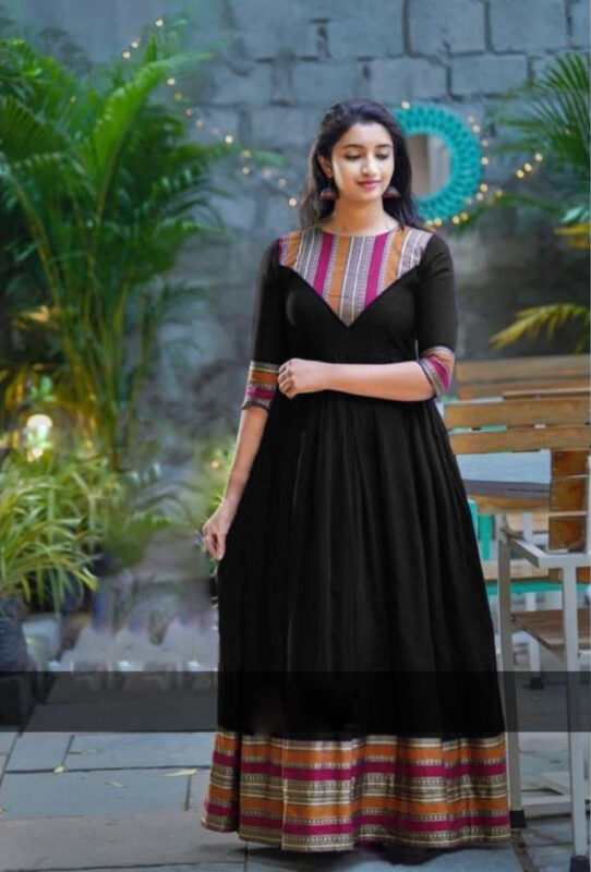 gown with shawl indian